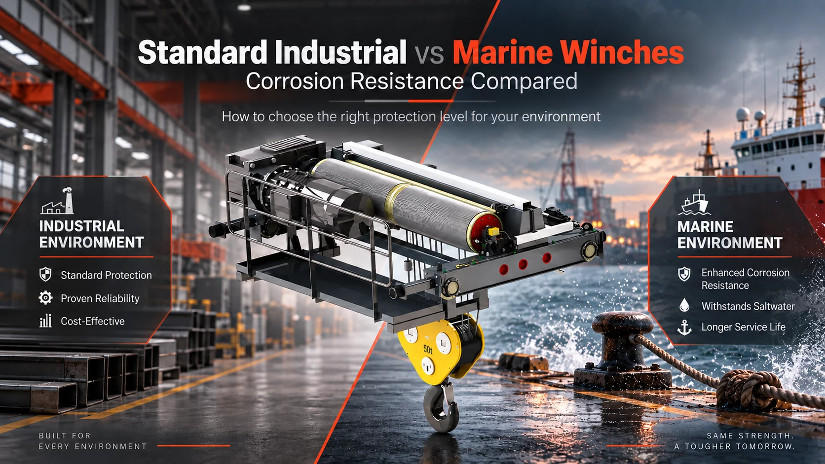 Standard Industrial vs Marine Winches: Corrosion Resistance Compared